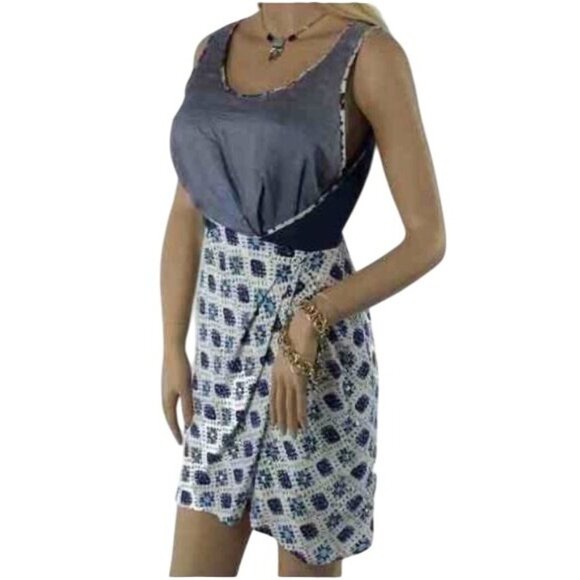 NWT Sachin & Babi Studded Silk Geometric Mini Sheath Wrap Dress | Y2K Coastal 6 - Picture 3 of 9